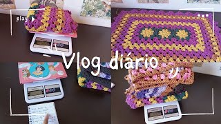 vlogdomeudia mais dia de produção com o crochê Artesanato [upl. by Vin]