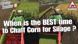 Farming Simulator 19 PS4 Assistance A Guide to When is the BEST time to Chaff Corn for Silage [upl. by Yelha]