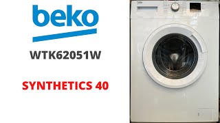 Beko WTK62051W Washing Machine  Synthetics 40 [upl. by Teirtza]