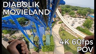 Diabolik front row POV 4K 60 fps  Movieland Italy 2024 [upl. by Nelhsa924]