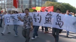 AntiJapanese protests rage in China [upl. by Aicatsanna]