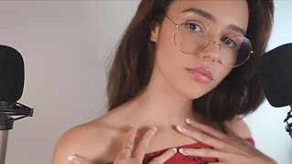 ASMR Face tracing Coconut Rain 🥥 🌧️ Swirls Gum chewing Fabric and more ❤️ [upl. by Angelina271]