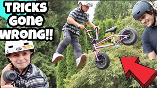 New Mini BMX Bike Tricks GONE WRONG [upl. by Enyr773]