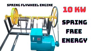 How To Make Flywheel Spring Machine Full Prosses 10 KW Free Energy Generator With 5 Spring [upl. by Alyos5]