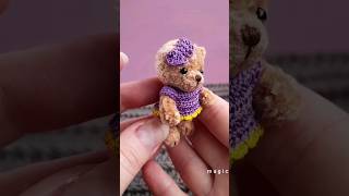 Миниатюрная медведица амигуруми крючком  mini crocheted teddy bear  55 см [upl. by Ide]