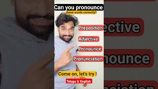 How to Pronounce These Most Common Words Preposition Adjective Pronunciation english telugu [upl. by Perr721]