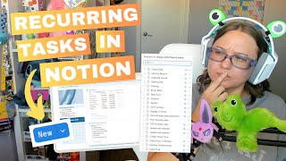 how to add recurring tasks in Notion  making tasks repeat in notion  autorepeating tasks [upl. by Eneg]