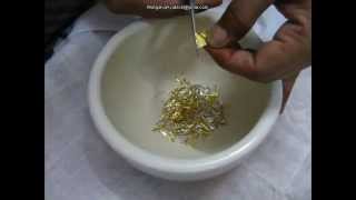 Suwarna Gold processing in Ayurveda medicine [upl. by Euqinomad]