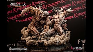 ATTACK ON TITAN EREN TITAN VS ARMORED TITAN ELITE EXCLUSIVE STATUE [upl. by Leizahaj]