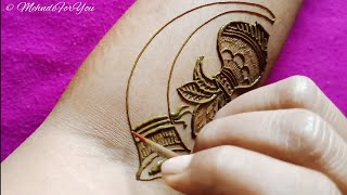 Full hand Dulhan mehendi design tutorial  traditional bridal mehndi design [upl. by Ainehta]