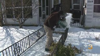 Volunteers Offer Free Snow Removal For Senior Citizens In Philadelphia [upl. by Hamish]