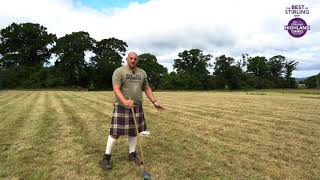 Stirling Highland Games Fling It At Home Scots Hammer [upl. by Nahsyar]