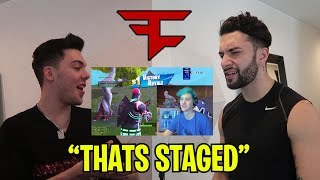 FaZe House Reacts to Ninja Calling My Trickshot FAKE [upl. by Jairia]