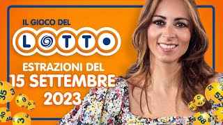 Estrazione in diretta del Gioco del Lotto e del Simbolotto di Venerdì 15 Settembre 2023 [upl. by Ahsonek252]