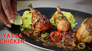 How to cook Chicken Yassa Senegalese Gambian inspired Yassa au Poulet chicken braised in onion sauce [upl. by Riedel]