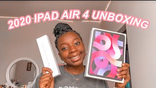 2020 iPAD AIR 4 UNBOXING COMPARISON TO THE NEW IPAD PRO [upl. by Noedig]