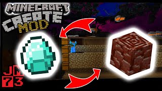 AutoMining Diamonds and Ancient Debris FAST  Ep9 Minecraft Create Mod [upl. by Novej]