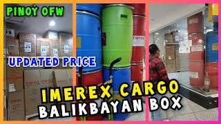 imerex cargo balikbayan box  updated price  Jewel TV [upl. by Nerdna]