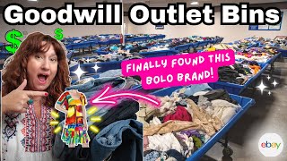 Dont Pass Up These BOLO Brands  Finally Found It  GOODWILL OUTLET BINS Thrift HAUL TO RESELL [upl. by Ahsilem]