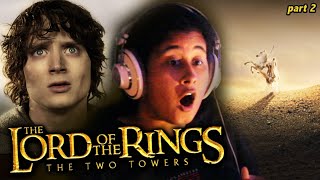 The Lord of the Rings The Two Towers 2002 REACTION  EXTENDED  FIRST TIME WATCHING Part 2 [upl. by Aletse752]