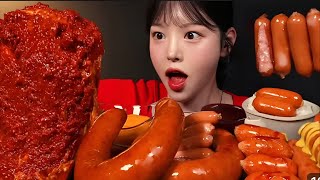 Big Frankfurters Vienna Sausage Rice Kimchi Mukbang Asmr [upl. by Assirehc]