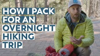 How I Pack My Backpack For An Overnight Hiking Trip [upl. by Egiarc]