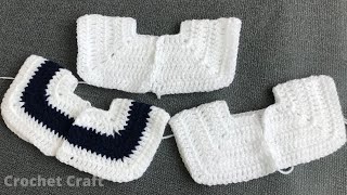 crochet baby yokeYoke for cardigan romperdress [upl. by Mollee]