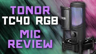 Tonor TC40 RGB Mic Review amp Unboxing  Cardioid USB Microphone w Boom Arm amp Mic Stand [upl. by Llevram]