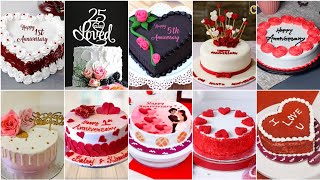 Happy Anniversary cake Designs ideas Anniversary Cake ideas Flowers Cake decoratingNew Cake Wala [upl. by Anomer389]