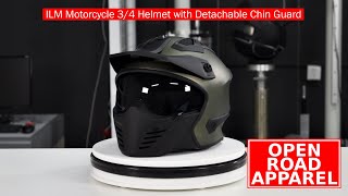 ILM Motorcycle 34 Helmet with Detachable Chin Guard [upl. by Nidraj826]