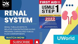 Renal Tubular Defects Relative Concentrations Along PCT and Fluid Compartments From First Aid Lec5 [upl. by Kissiah]