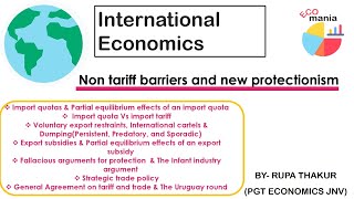 Non Tariff Barrier and New Protectionism  International Economics [upl. by Ledif]