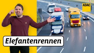 Dürfen sich LKWs überholen amp dürfen sie die ganze Autobahn blockieren  ADAC  Recht Logisch [upl. by Ijies]