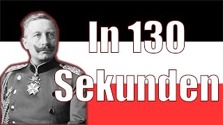 Kaiser Wilhelm II Außenpolitik in 130 Sekunden [upl. by Alber]