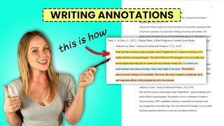 Write PERFECT Annotations for Your Annotated Bibliography [upl. by Borgeson]