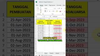 TANGGAL KADALUARSA DI EXCEL‼️ belajarexcel exceltips excelhacks tutorialexcel excel microsoft [upl. by Iek]