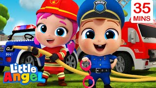 Community Helpers Song  More Little Angel Kids Songs amp Nursery Rhymes [upl. by Flessel]