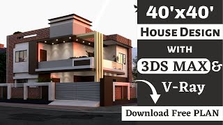 Duplex House Design in 3DS Max with VRay  Complete Project from AutoCAD Plan to Final Rendering [upl. by Keverian96]