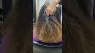 Transforming Multicolored Hair into a Single Shade Dye hair trendingonshorts [upl. by Shelley]