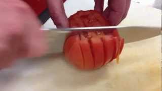 How to dice a tomato correctly  chef [upl. by Karrie]