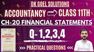 FINANCIAL STATEMENTS CLASS 11  DK GOEL  CH 20  Q1234  PRACTICAL QUES  TRADING ACCOUNT [upl. by Suoicerpal]