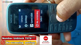 Nokia 105 me blacklist number kaise nikale  How to remove screen list in nokia [upl. by Bluefarb]