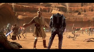 Mace Windu vs Jango Fett  Full Fight Scene  Star Wars Attack of the Clones [upl. by Aleirbag889]