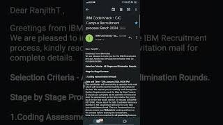 IBM Test Invitation MailCodeKnack2024Total RoundsOnline TestAssociate system engineer role [upl. by Onibag]