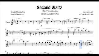 Second Waltz by Shostakovich Sheet Music for Flute [upl. by Piselli]