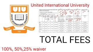 UIU University total cost। UIU University tuition fee। UIU scholarship। 100 waiver। uiuuniversity [upl. by Hpeosj679]