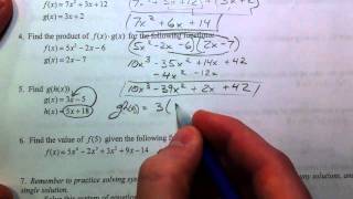 Algebra 2 Midterm Review 19 [upl. by Frieda]