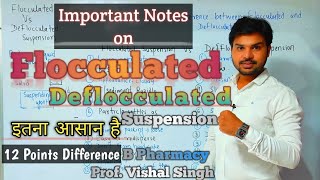 Flocculated l Deflocculated Suspension इतना आसान है 12 Points Difference B Pharmacy [upl. by Yvonne]