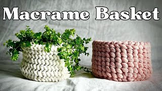 DIY macrame basket  TUTORIAL [upl. by Sandra]