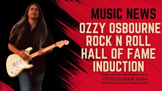 Music News Ozzy Osbourne Rock and Roll Hall of Fame Induction [upl. by Devonne]